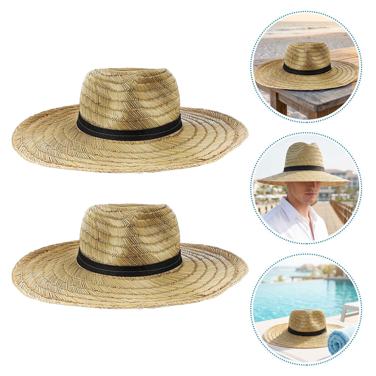 2 cappelli di paglia a tesa la - Cowboy Hat Straw recensione e prezzo